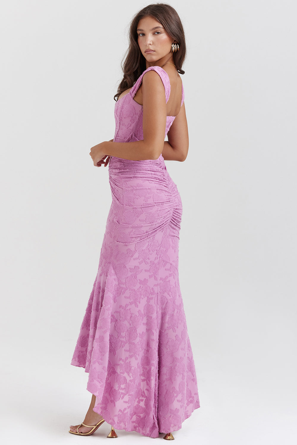 Charlotte | Women's Lace Ruched Bodycon Dress for Wedding Guests - Evening Wear