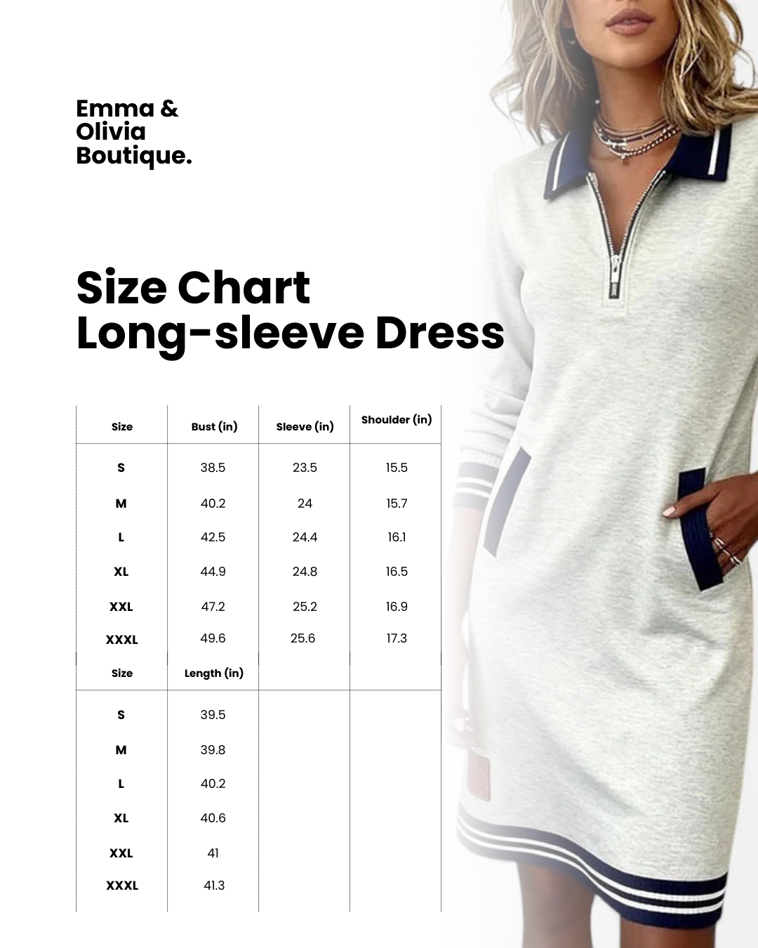 Chloe | Women's Midi Dress with Zip Front and Collared Design