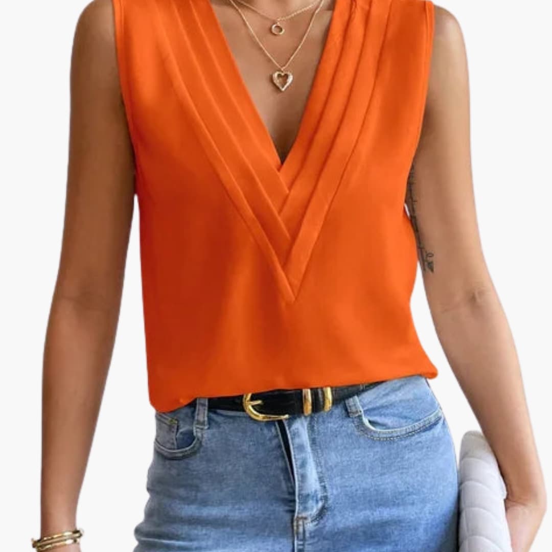 Clarissa | Women's Sleeveless V-Neck Top