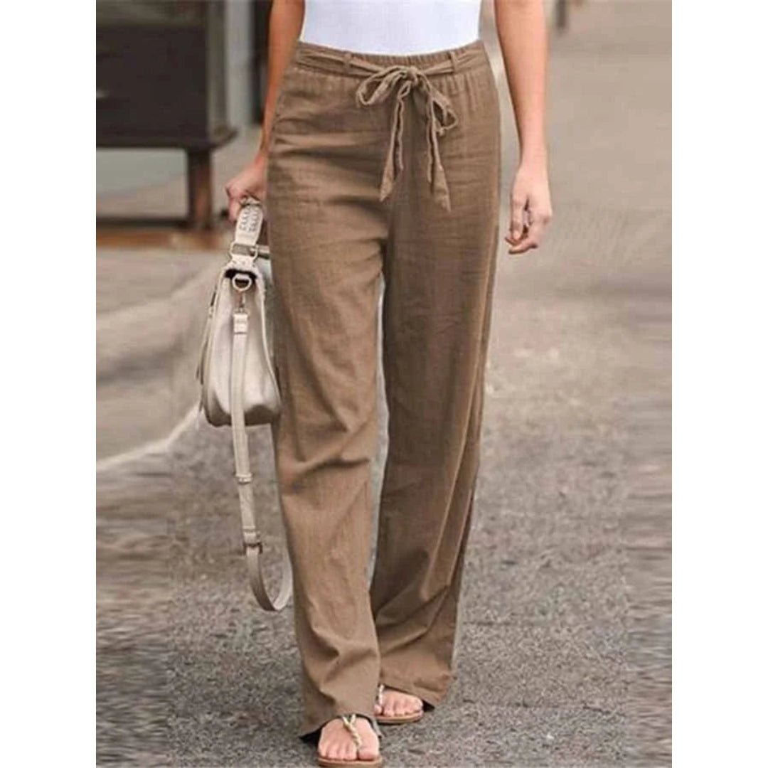 Clementina | Women's Wide Leg Pants with Drawstring