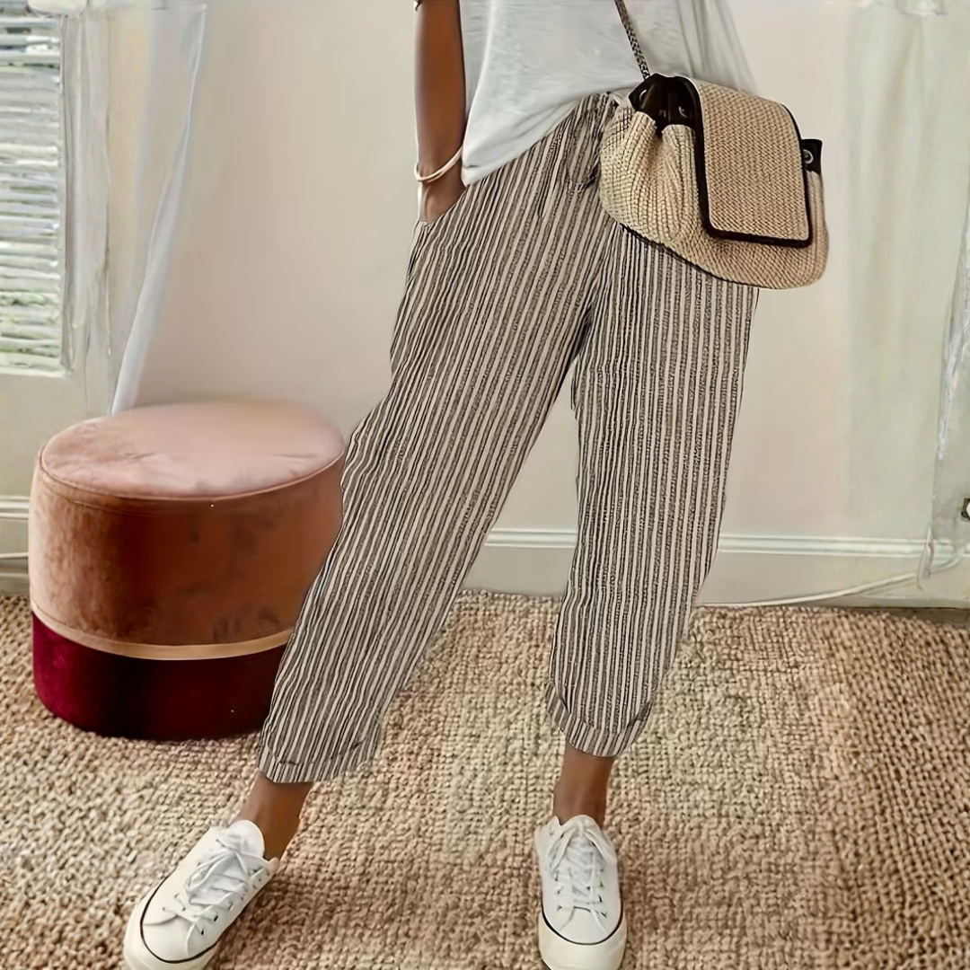 Clementina | Women's Striped Wide-Leg Trousers