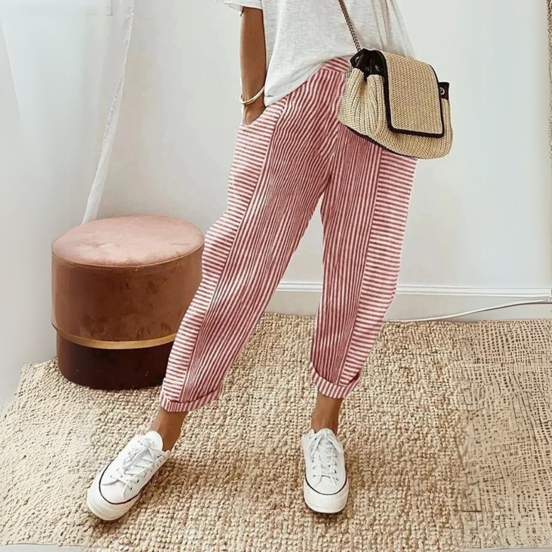 Clementina | Women's Striped Wide-Leg Trousers