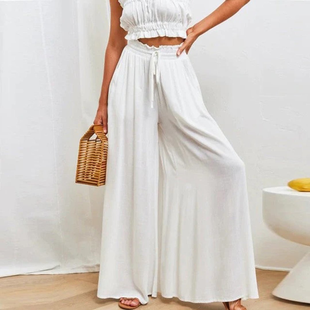 Clementine | Women's High-Waisted Wide-Leg Palazzo Trousers