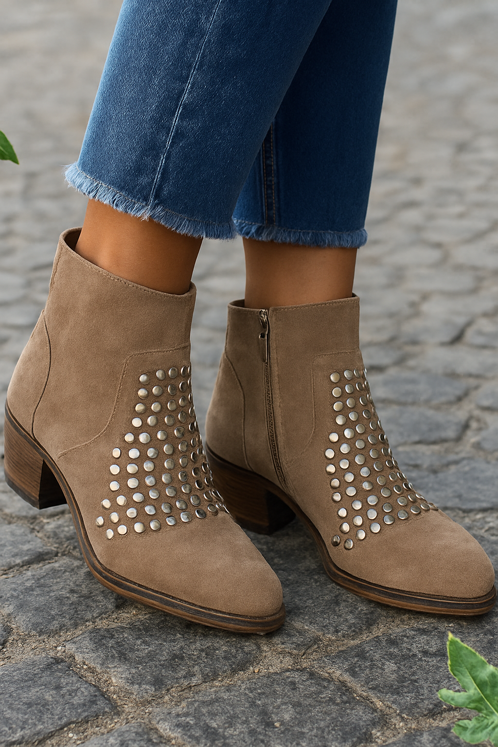 Clementine | Women's Ankle Boots with Studded Detail
