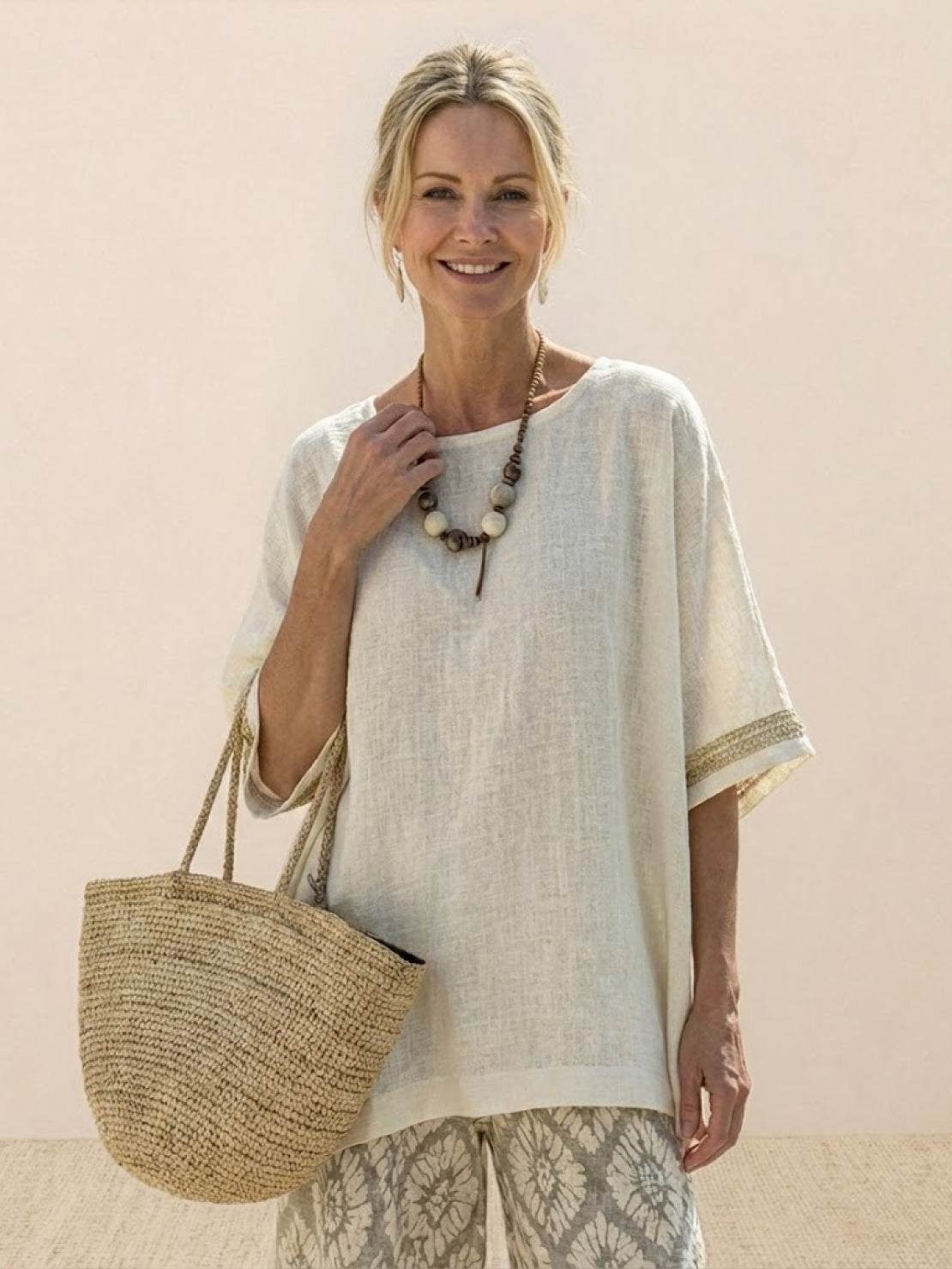Paloma | Women's Striped Wide-Leg Pants and Tee Set - Casual Two-Piece Outfit