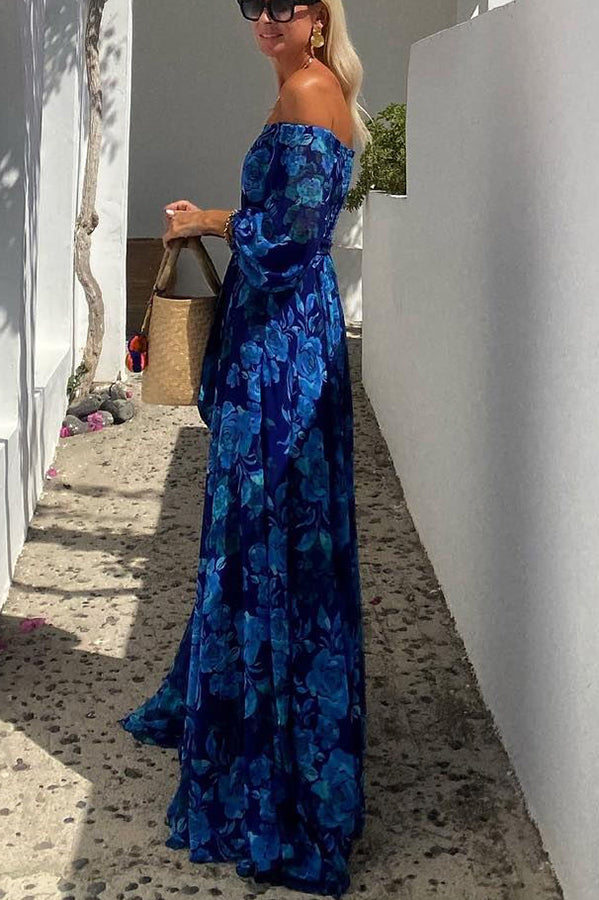 Cosette | Floral Off-Shoulder Maxi Dress for Women - Perfect for Wedding Guests