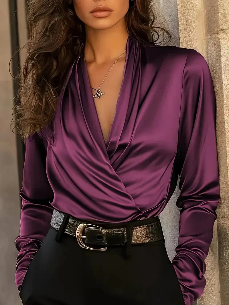 Dahlia | Women's Long Sleeve Wrap Blouse