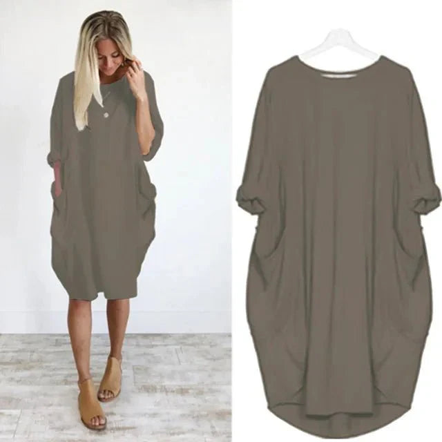 Gina™ | Chic Pocket Dress