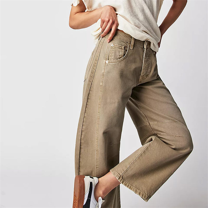 Women's Relaxed Fit High Waist Barrel Leg Jeans