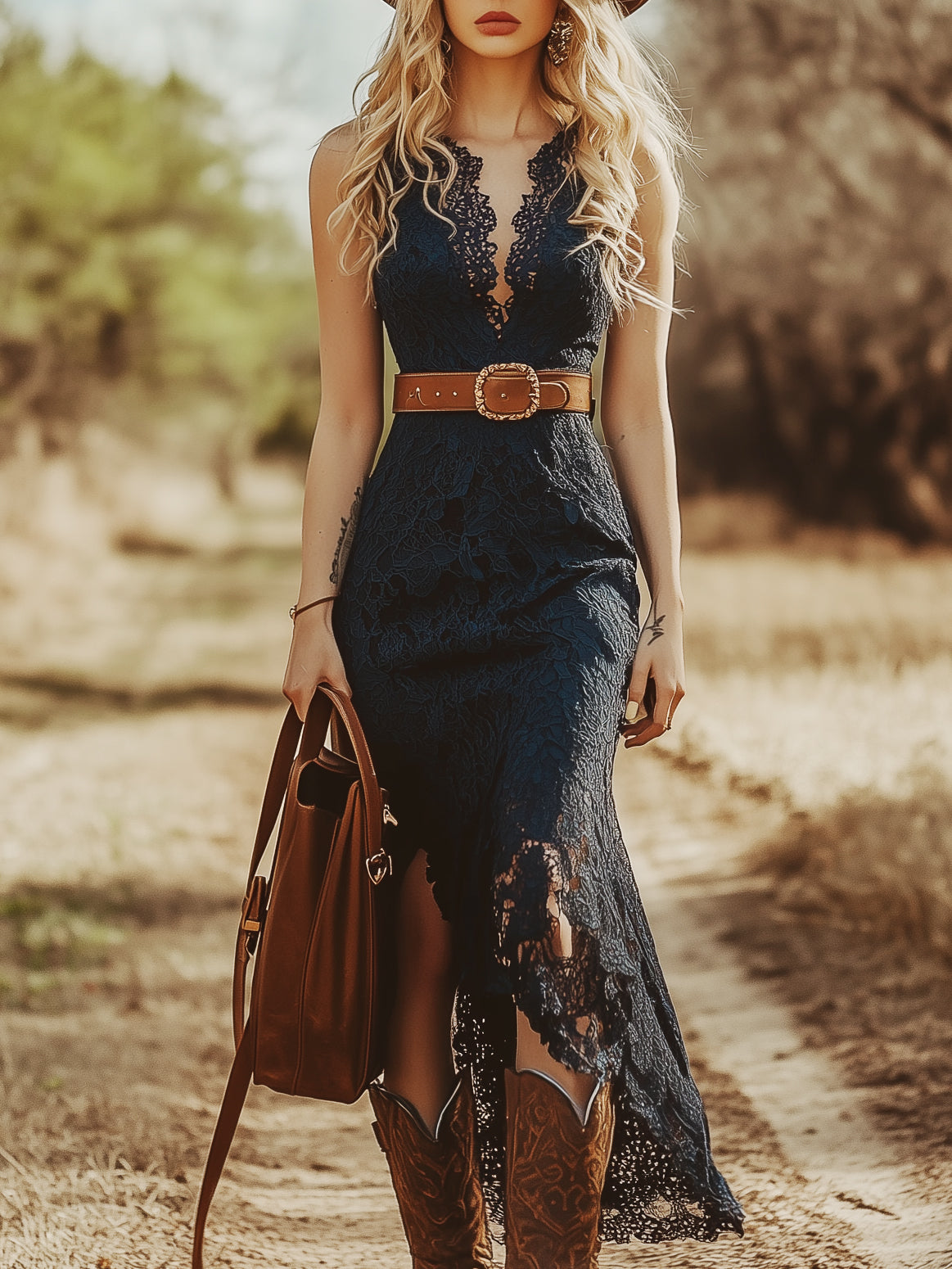 Desiree | Women's Sleeveless Midi Dress with V-Neck
