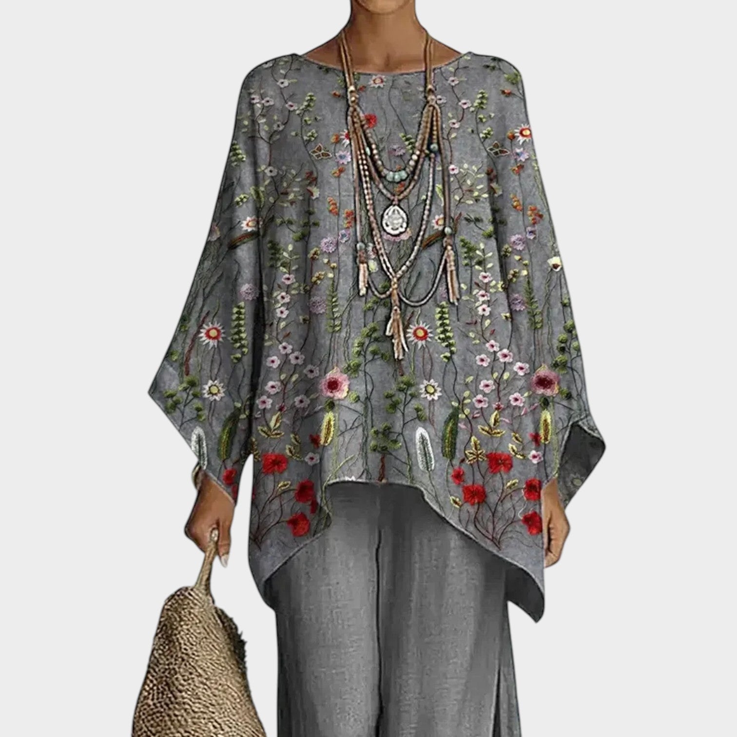 Boho Embroidered Two-Piece Set