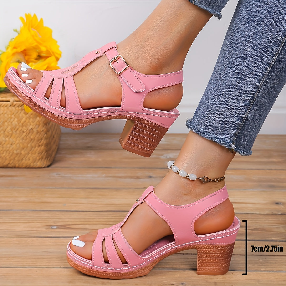 Coral | Women's Cushioned Block Heel Sandals