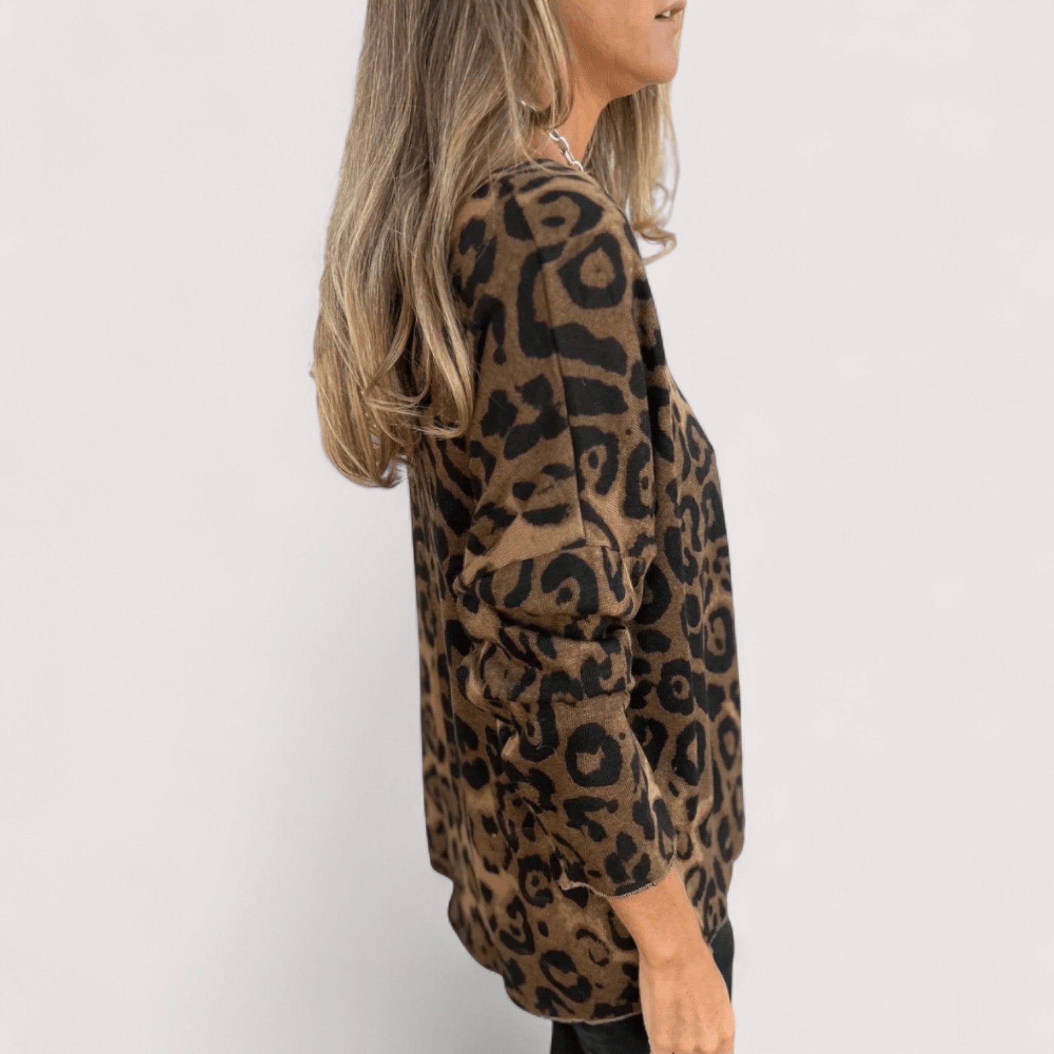 Astrid™ | Breezy Leopard Print Blouse