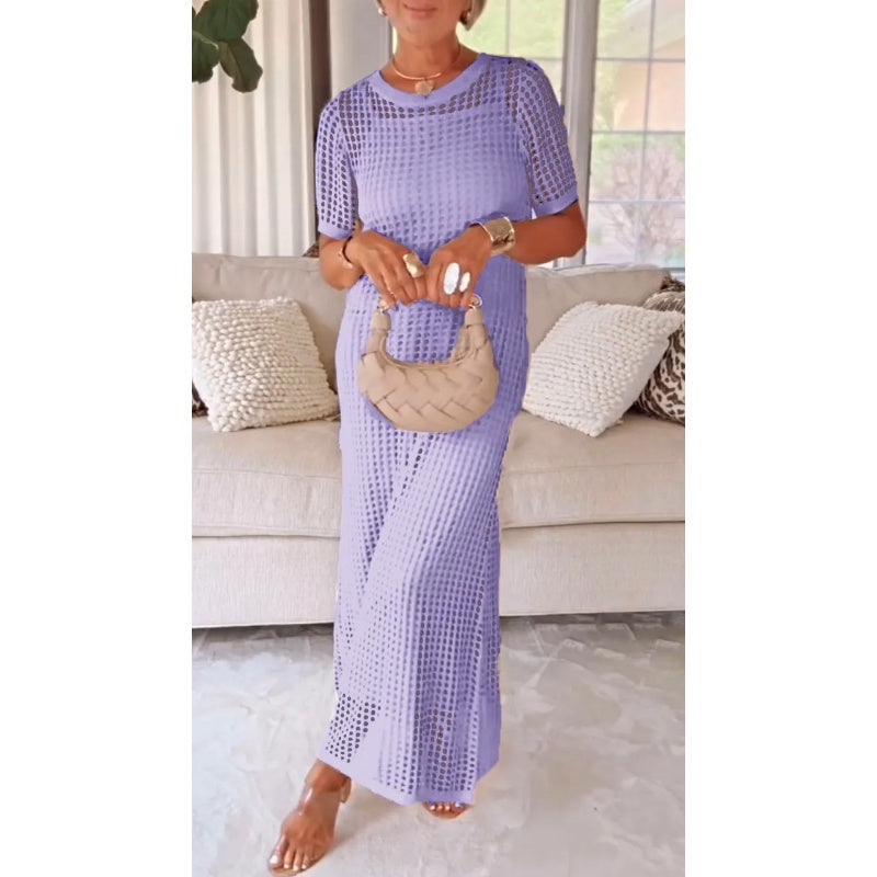 Estelle | Women's Maxi Dress with Cut-Out Mesh Design