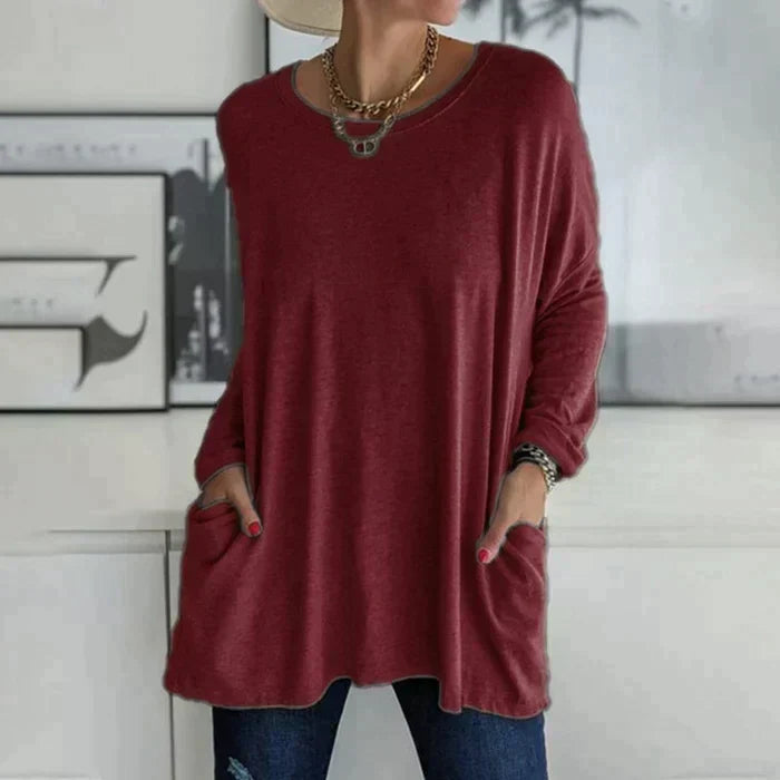 Ruby | Women's Oversized Long Sleeve Tunic with Pockets