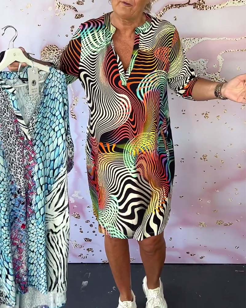 Jessica™ | Vibrant V-Neck Dress