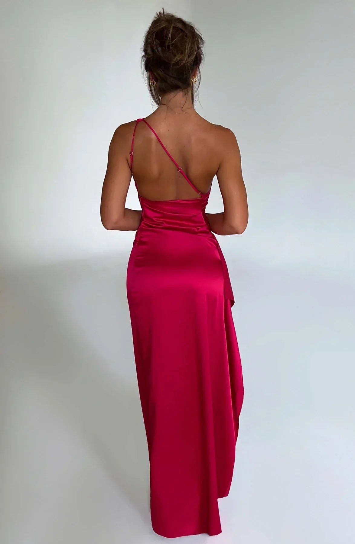 Fallon | Women's Ruched One-Shoulder Maxi Dress