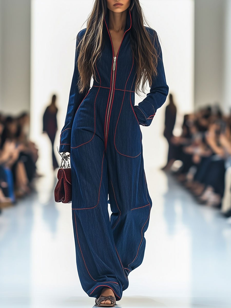 Felicity | Women's Long Sleeve Wide Leg Jumpsuit