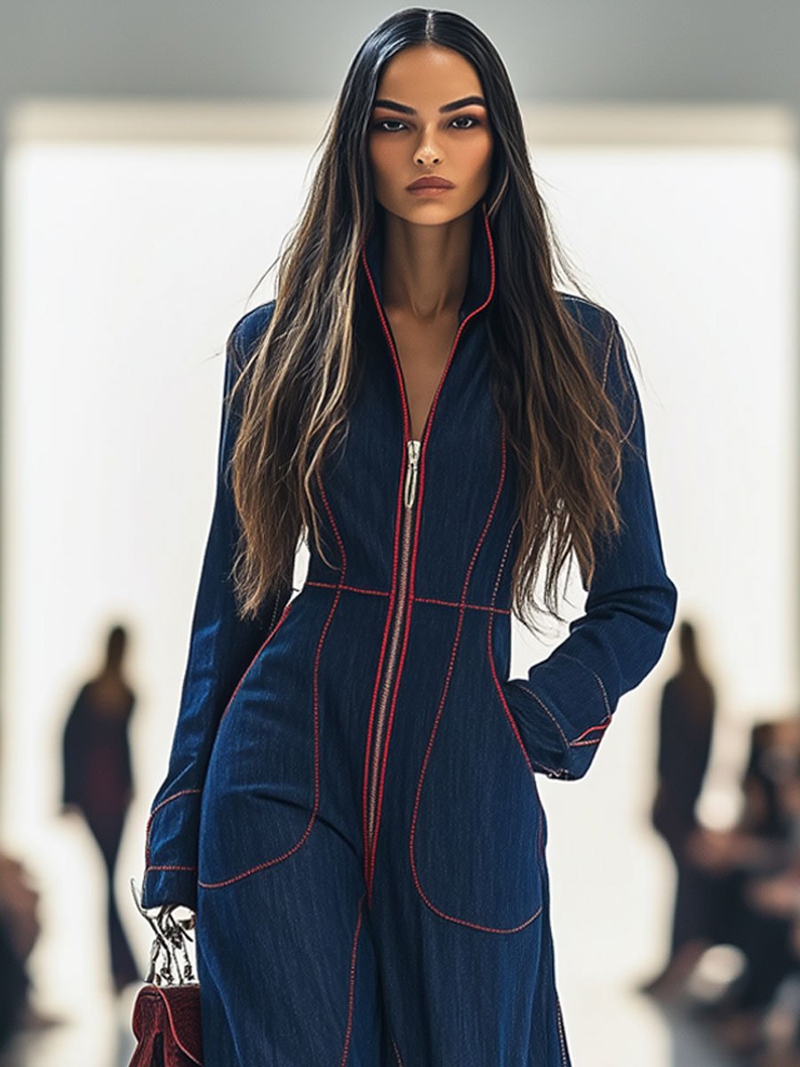 Felicity | Women's Long Sleeve Wide Leg Jumpsuit