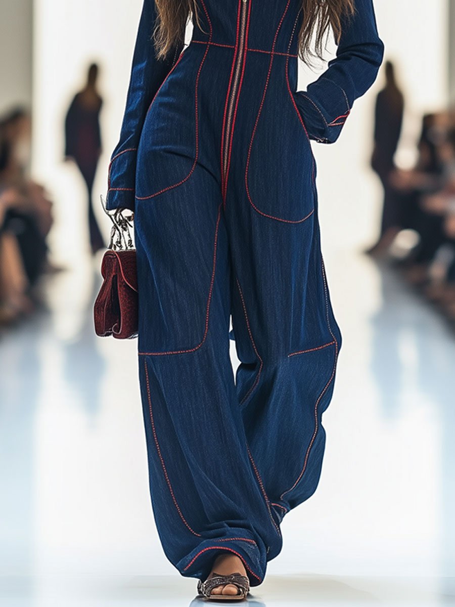 Felicity | Women's Long Sleeve Wide Leg Jumpsuit