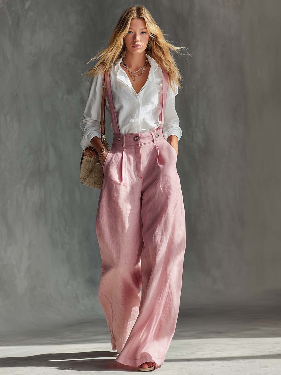 Gwendolyn | Women's Wide-Leg Suspender Overalls
