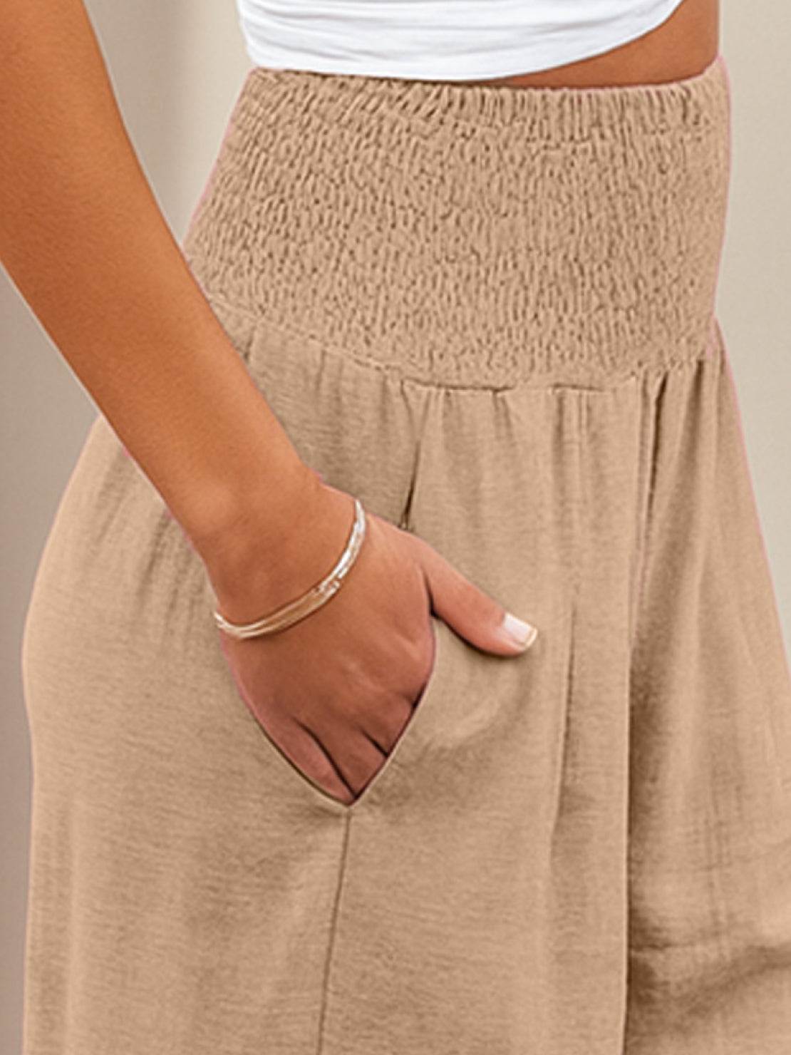 Dune | Women's High-Waisted Wide-Leg Pants with Smocked Waist