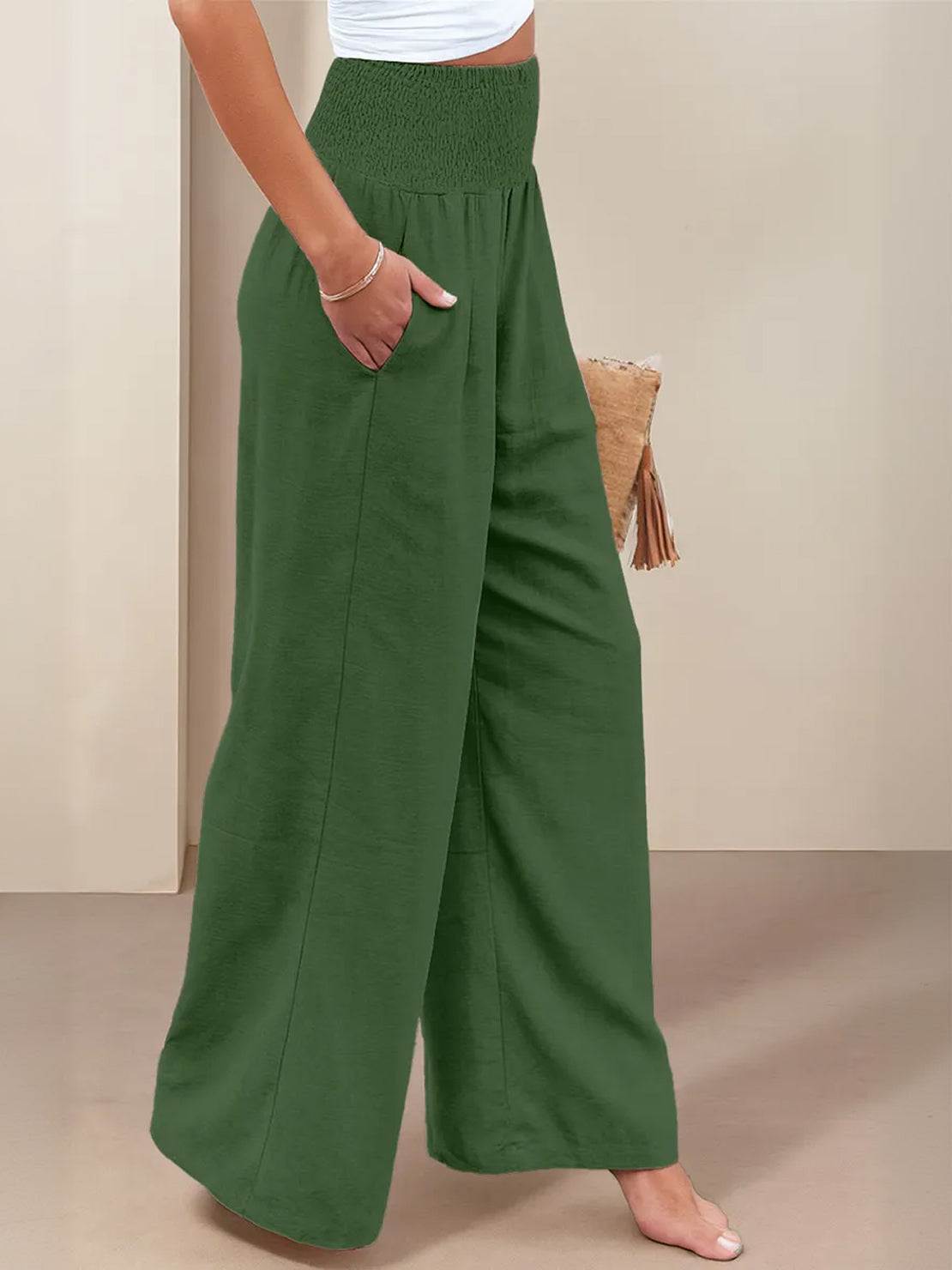 Dune | Women's High-Waisted Wide-Leg Pants with Smocked Waist