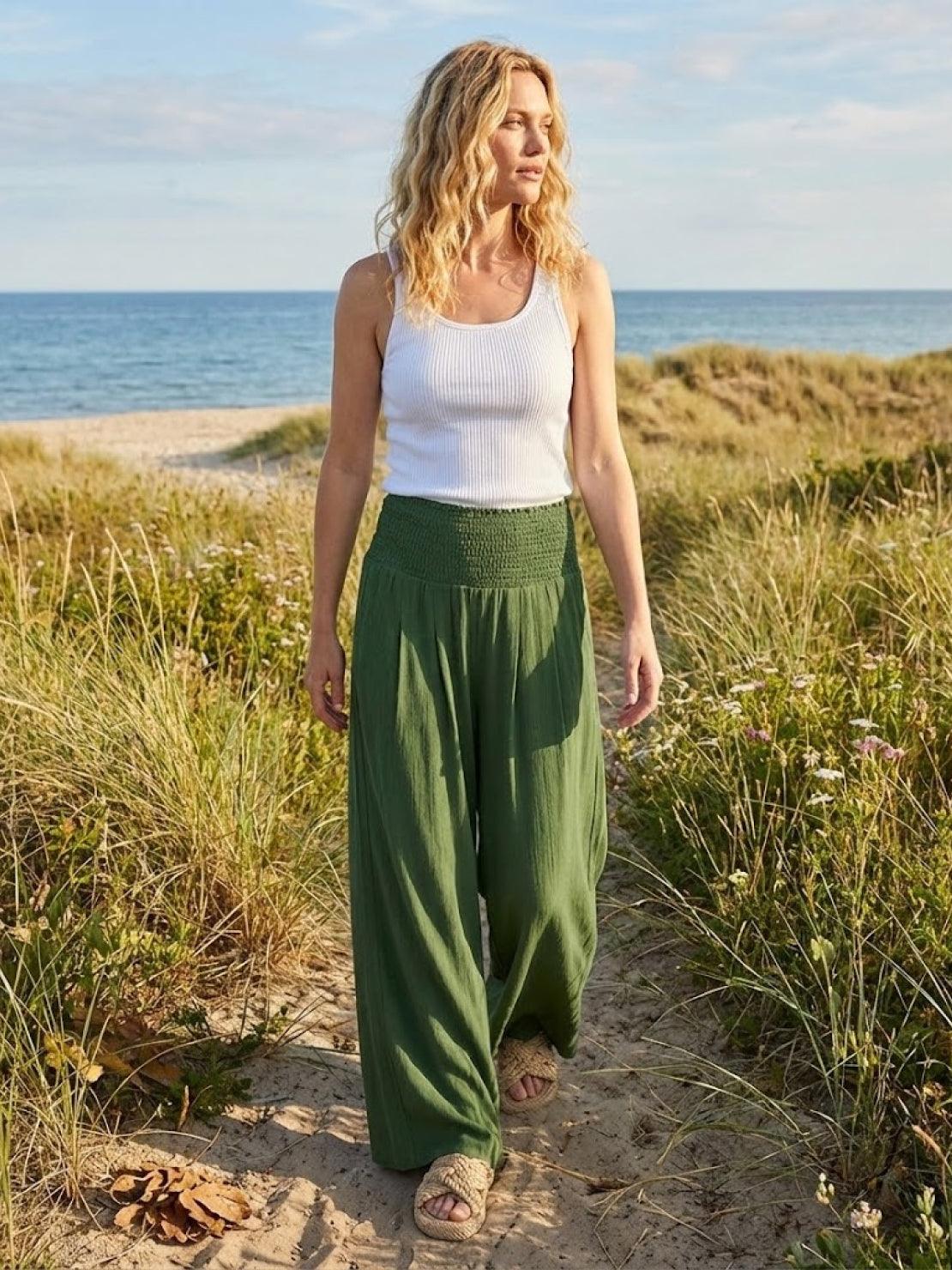 Dune | Women's High-Waisted Wide-Leg Pants with Smocked Waist