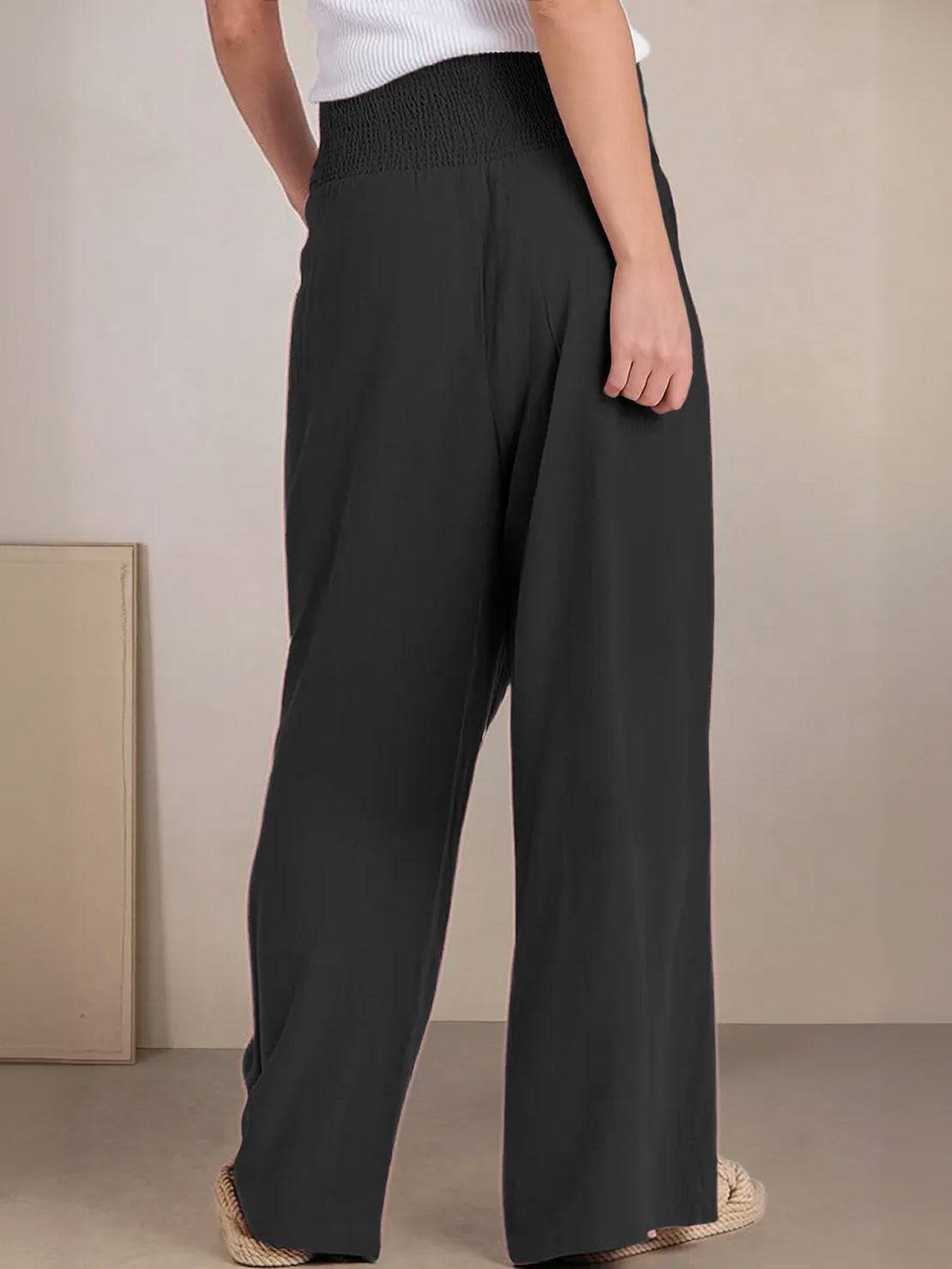 Dune | Women's High-Waisted Wide-Leg Pants with Smocked Waist