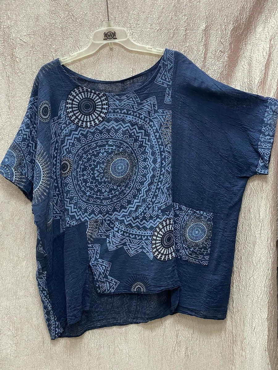 Zahara | Women's Mandala Print Co-Ord Set: Top & Wide Leg Pants
