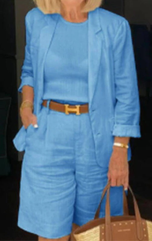 Reagan | Women's Blazer and Bermuda Shorts Two-Piece Suit Ensemble