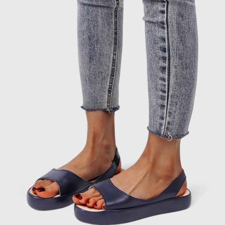 Sunny | Women's Slingback Wedge Sandals with Open Toe