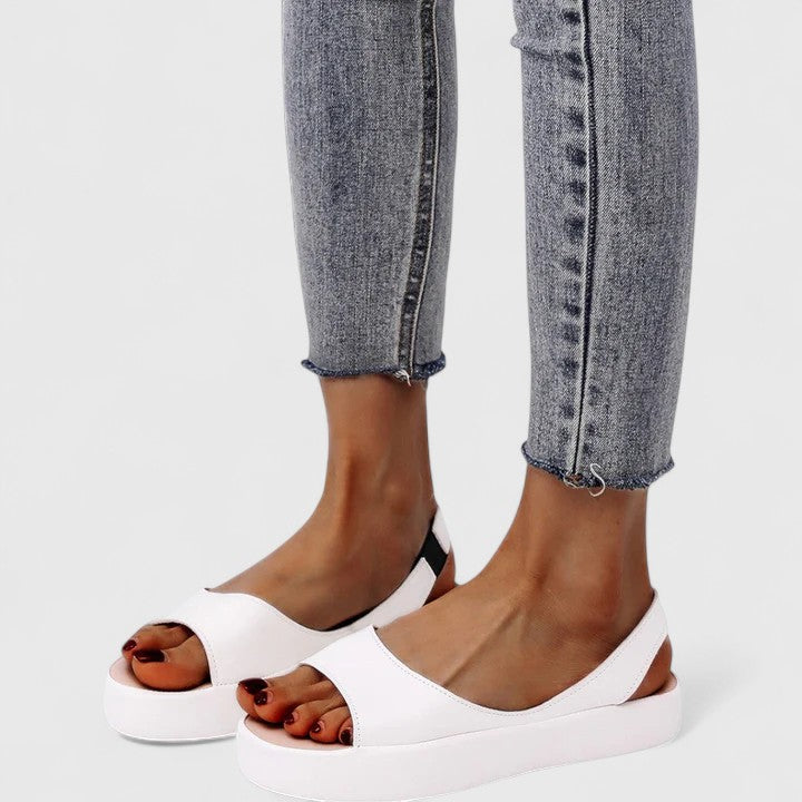 Sunny | Women's Slingback Wedge Sandals with Open Toe