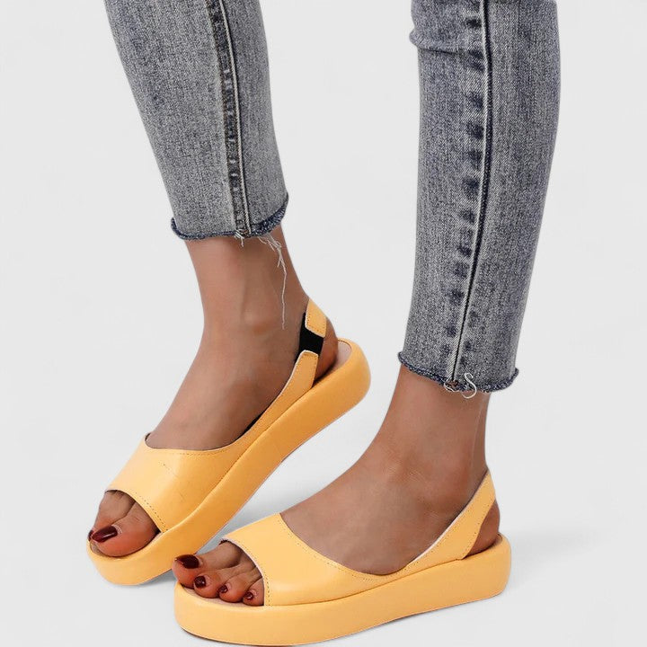 Sunny | Women's Slingback Wedge Sandals with Open Toe