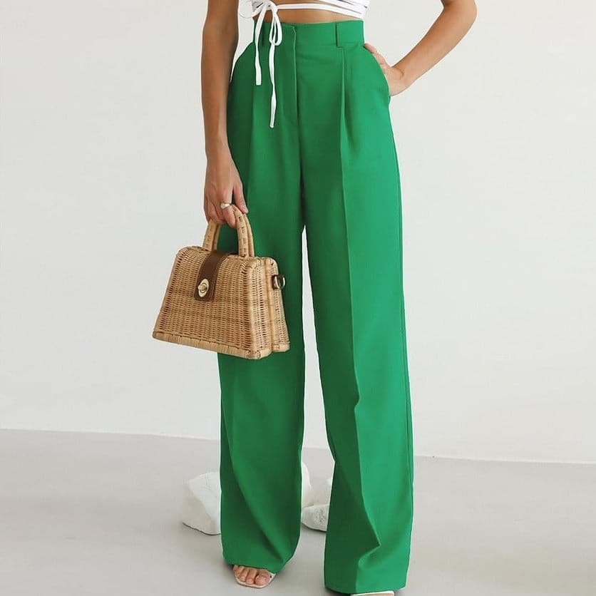 Iris | Women's Wide Leg High-Waisted Trousers