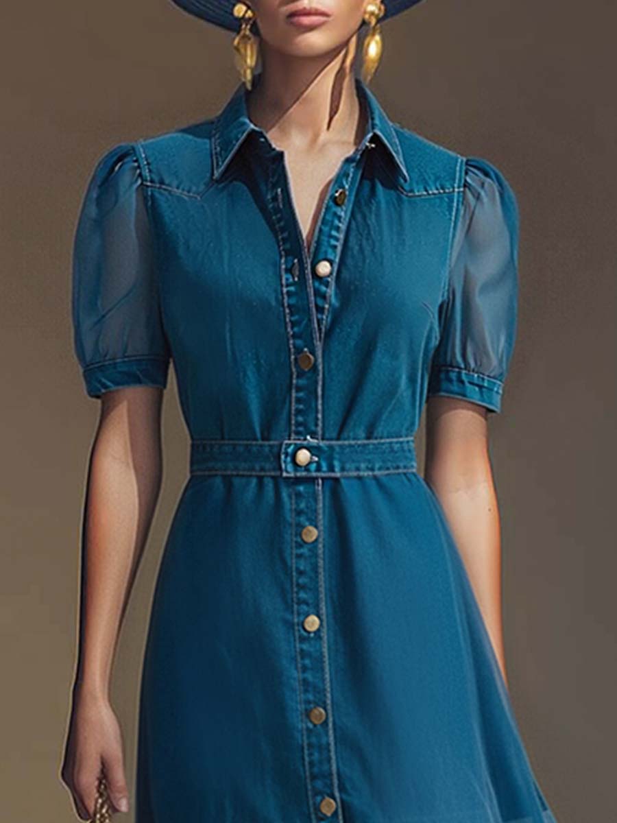 Isolde | Women's V-Neck Maxi Dress with Button Front