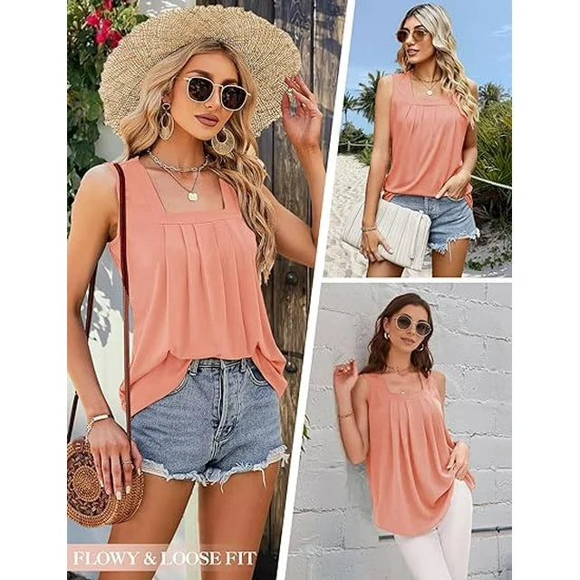 Nora™ | Square Neck Sleeveless Top