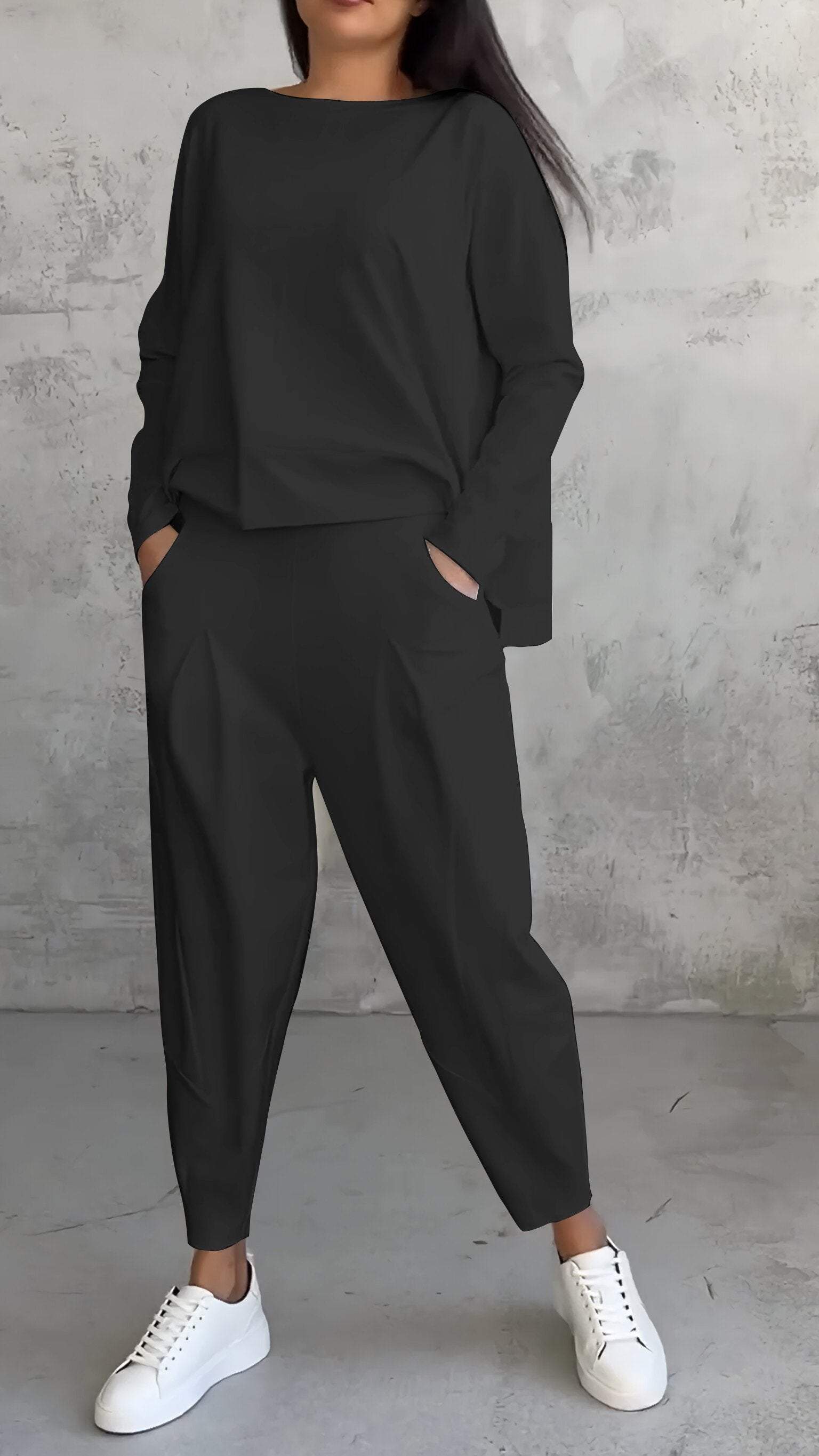 Nora | Women's Long Sleeve Top & Pants 2-Piece Lounge Set