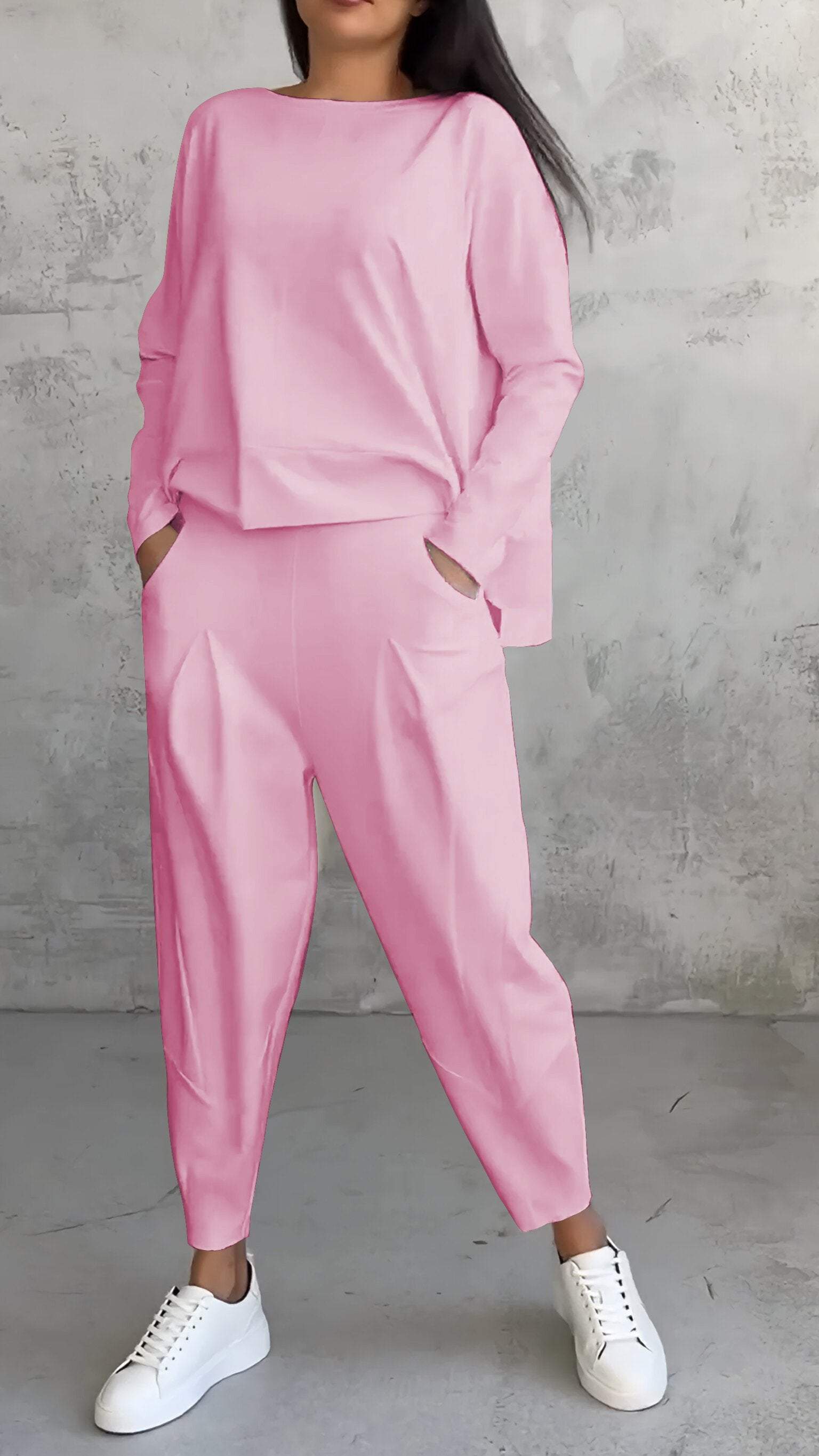 Nora | Women's Long Sleeve Top & Pants 2-Piece Lounge Set