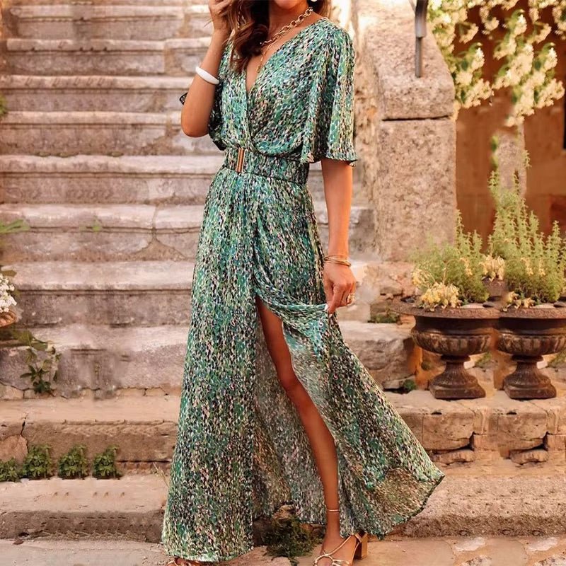 Juliette | Women's V-Neck Wrap Long Dress