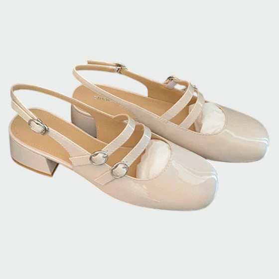 Scarlett | Women's Patent Double-Strap Mary Jane Block Heels