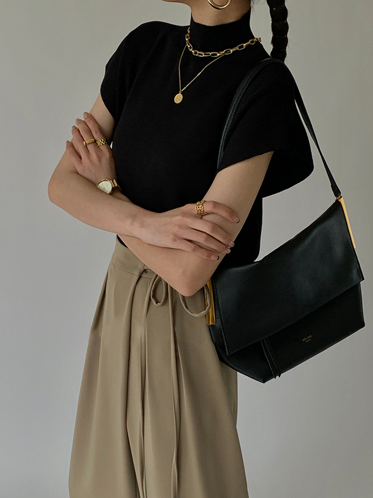 Noira | Women's Sleeveless Mock Neck Top with Padded Shoulders