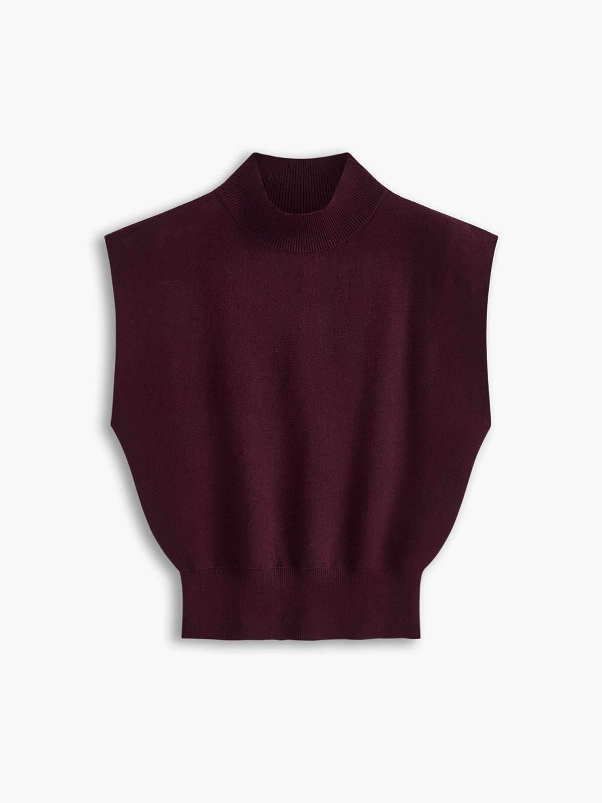 Noira | Women's Sleeveless Mock Neck Top with Padded Shoulders