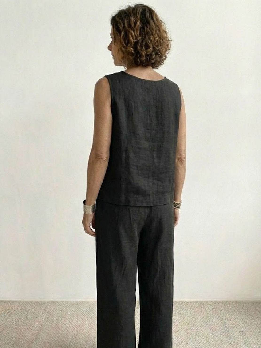 Olivia | Women's Sleeveless Tank and Wide-Leg Pant Set