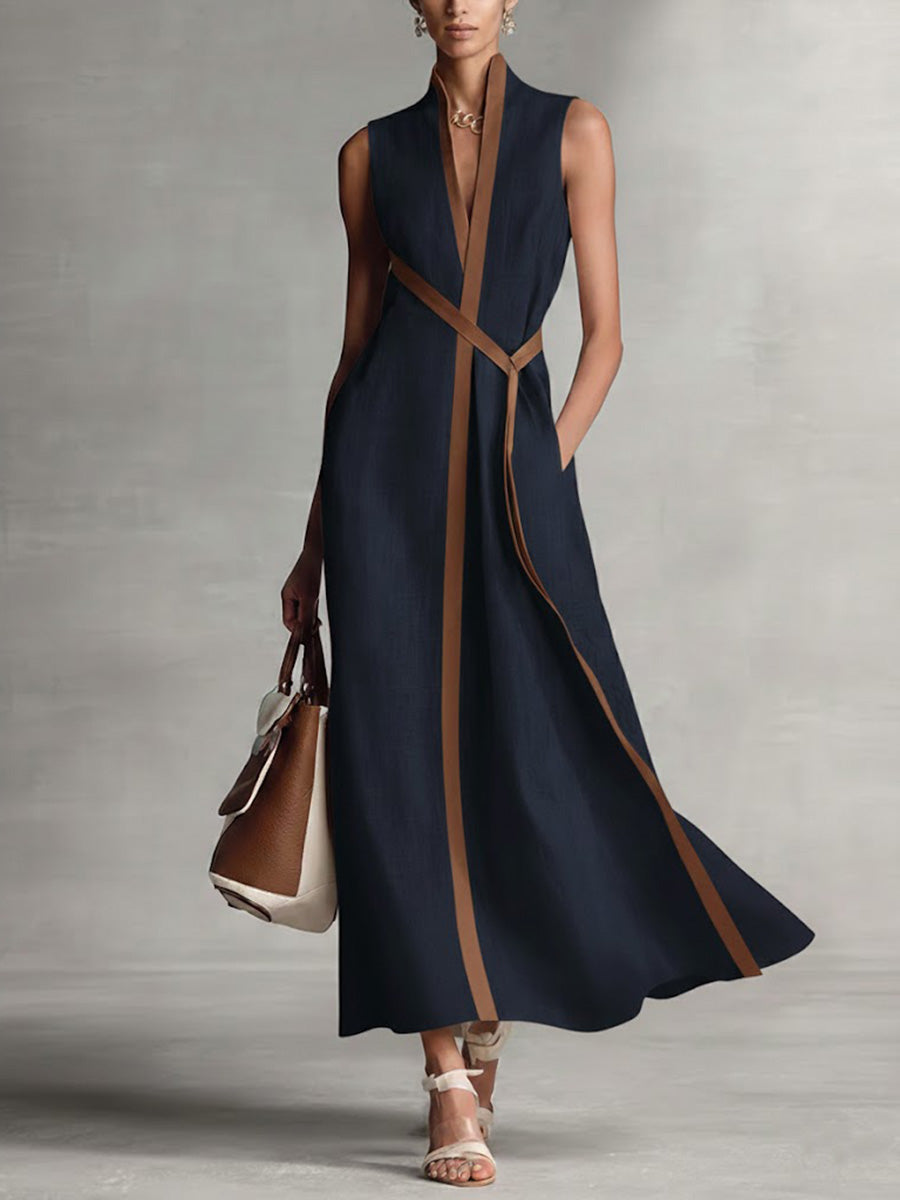 Lyra | Sleeveless Maxi Dress with Wrap Front for Women