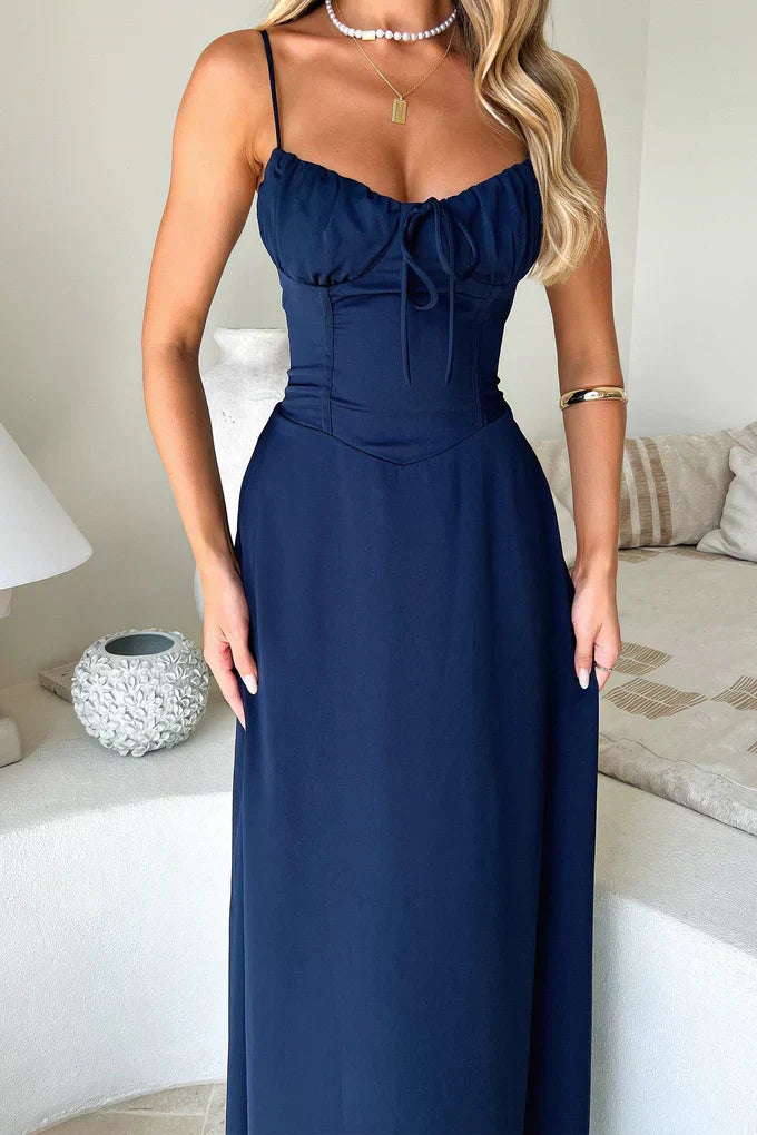 Valentina | Women's Spaghetti Strap Wrap Maxi Dress for Wedding Guests