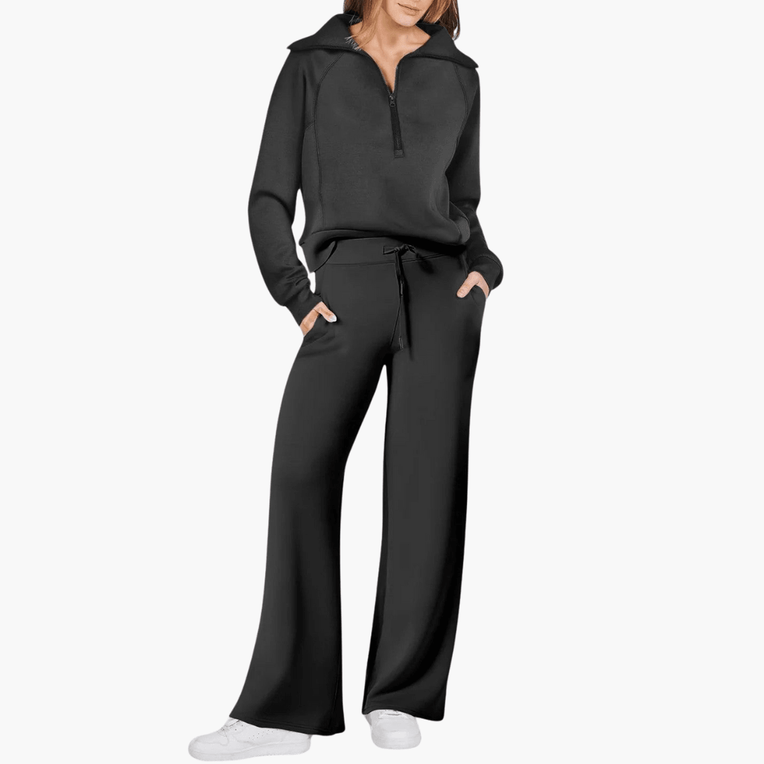 Magnolia | Women's Wide Leg Lounge Set with Zip-Up Hoodie