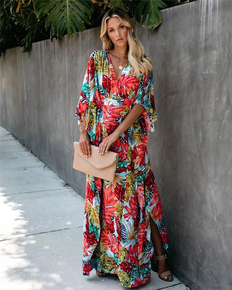 Serena | Maxi Wrap Dress for Women - Perfect for Wedding Guests