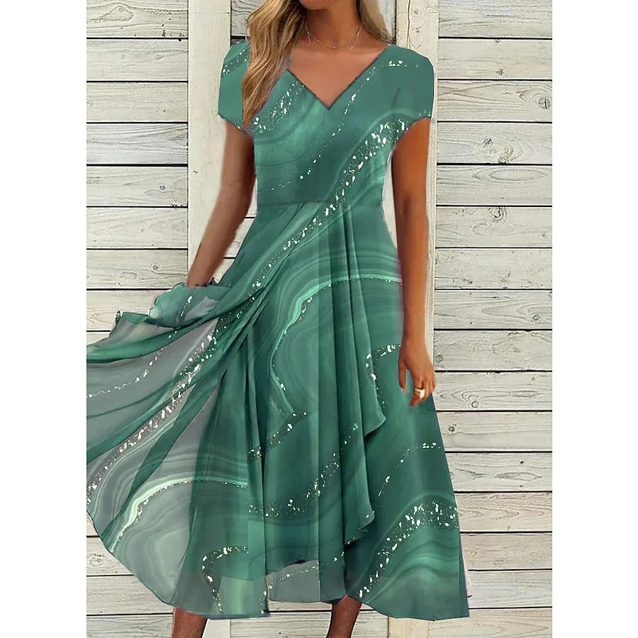 Emily™ V-Neck Midi Dress