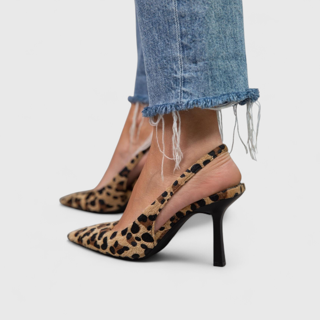 Marcella | Women's Stiletto Heels with Leopard Print Slingback